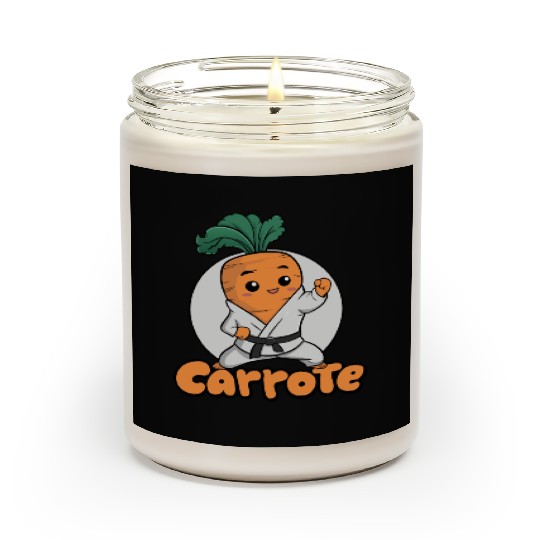 Cute Karate Carrot Design Scented Candles
