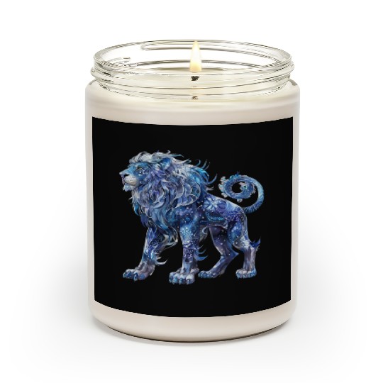 Celestial Lion Images, Mystical Lion, Night sky Scented Candles
