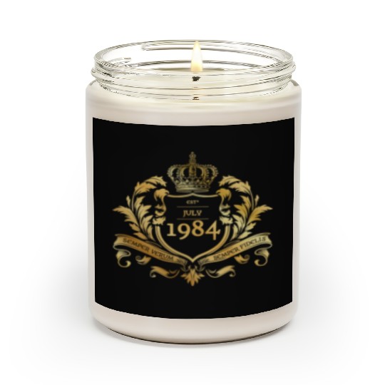 40th birthday "Semper Verum - Established 07/1984 Scented Candles