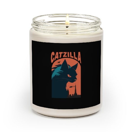 Catzilla king of Cat monster Scented Candles