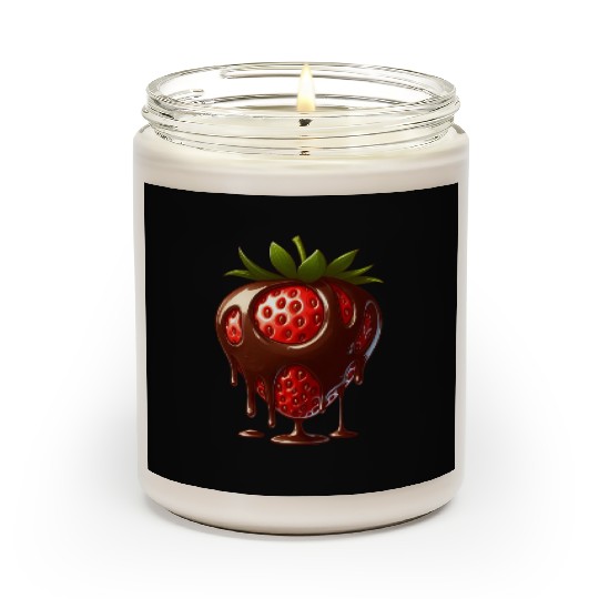Strawberry chocolate delicious treat dessert Scented Candles
