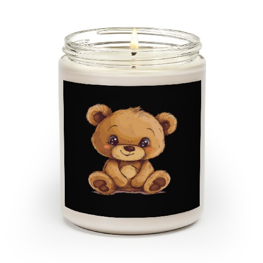 Cute Kawaii Teddy Bear Clipart, Cute Teddy Bear Scented Candles