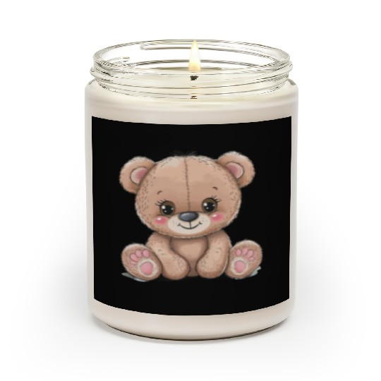 Cute Kawaii Teddy Bear Clipart, Cute Teddy Bear Scented Candles