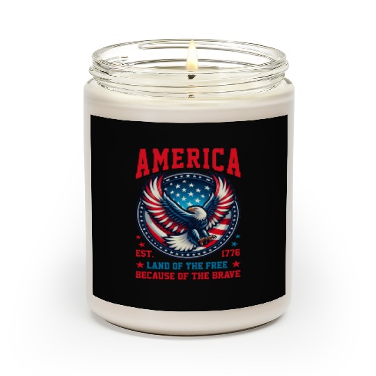 USA Scented Candles Fourth of July Scented Candles Scented Candles 1776 Scented Candles