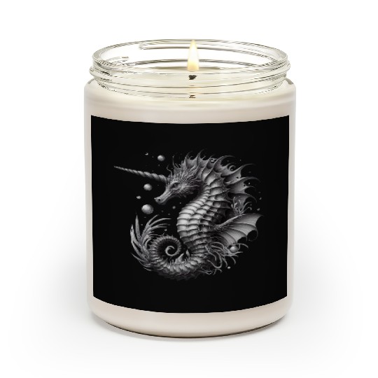 Unicorn Seahorse Fantasy Creature Scented Candles