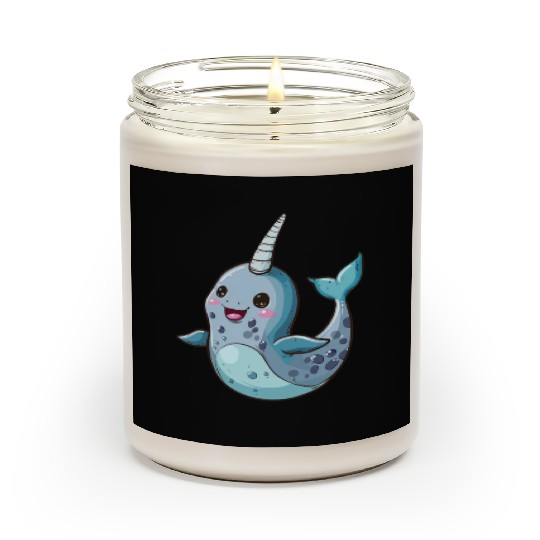 Adorable Narwhal Cartoon Enchantment Scented Candles