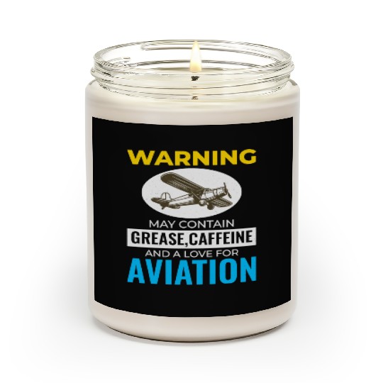 Aircraft Mechanic Aviation Technician Coffee Funny Scented Candles