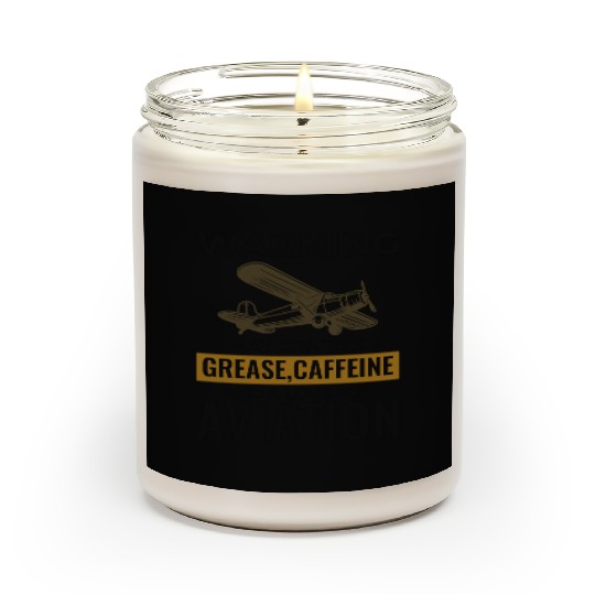 Aircraft Mechanic Aviation Technician Coffee Funny Scented Candles
