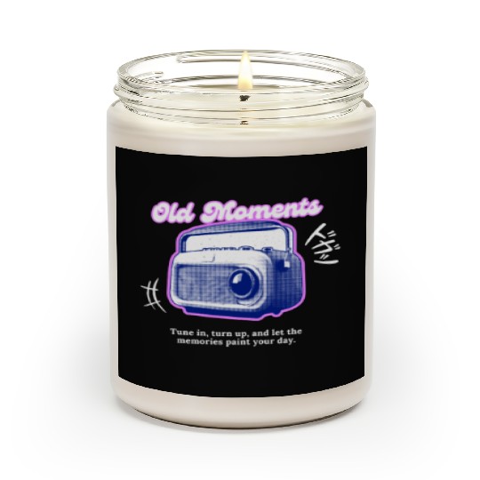 Lilac Black Halftone Radio Portrait Scented Candles