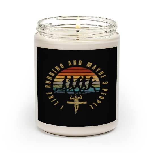 I Like Running And Maybe 3 People Funny Marathon Scented Candles