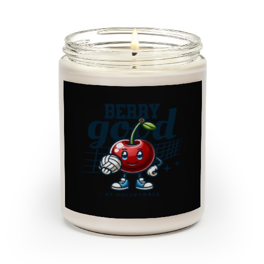 Berry Good at Volleyball - Cherry Character Design Scented Candles