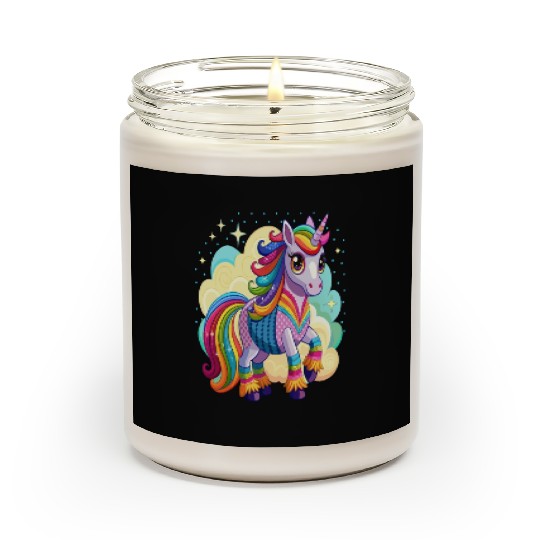 Crochet Rainbow Unicorn Scented Candles
