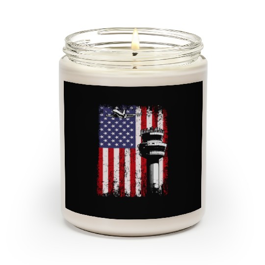 American Flag US, air traffic controller Scented Candles