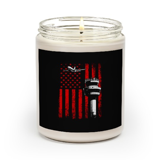 American Flag US, air traffic controller Scented Candles