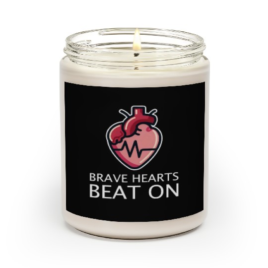 CHD Awareness Brave Hearts Beat On Scented Candles