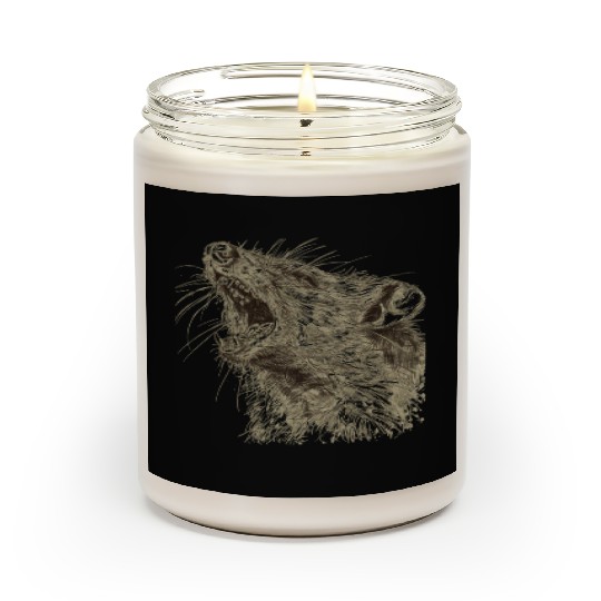 Ugly Opossum Design Weird Feral Wild Possum Scented Candles