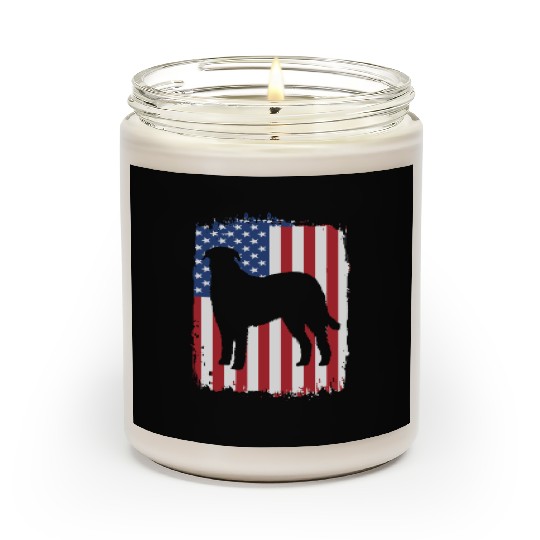 American Flag Patriotic Irish Wolfhound Dog Scented Candles