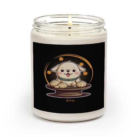 Dog serving dumpling Scented Candles