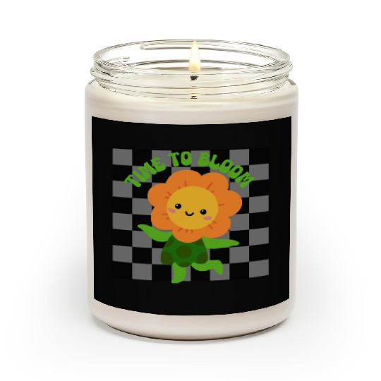 Time to Bloom: Floral Print Design Scented Candles