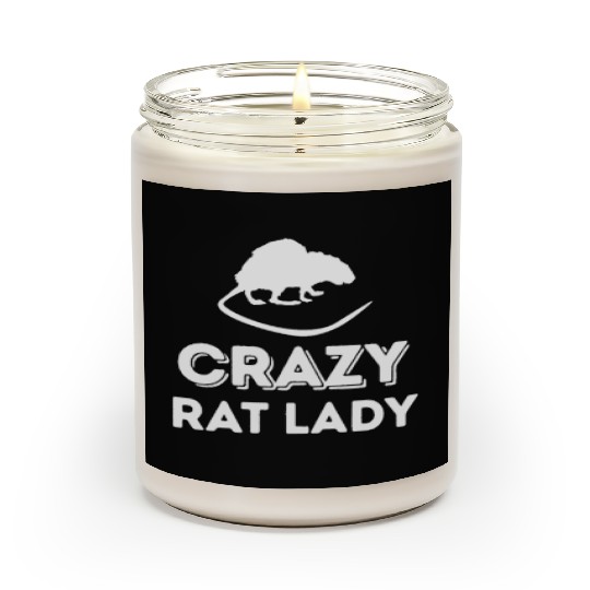 Crazy Rat Lady Scented Candles - Funny Rodent Lovers Mouse