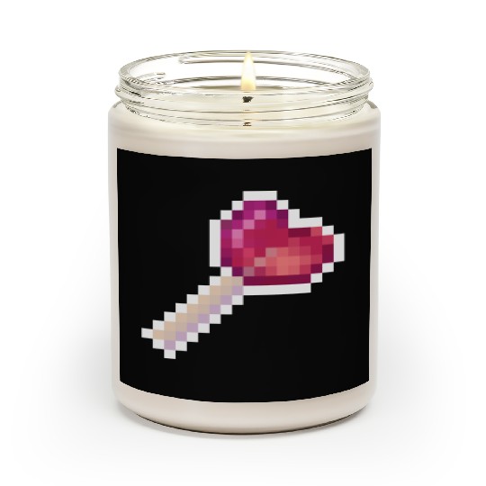 Pixel Art Sprite Cute Heart Lollipop Scented Candles