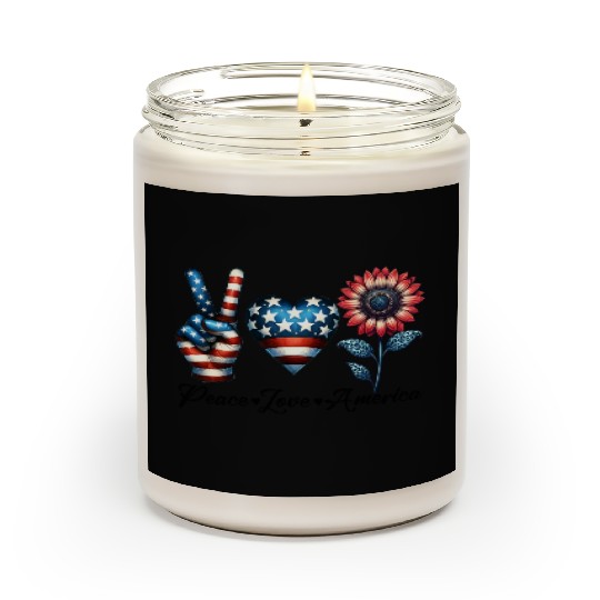 Peace Love America Scented Candles