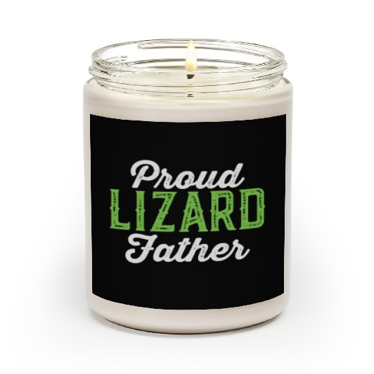 Proud Lizard Father Scented Candles - Funny Pet Reptile