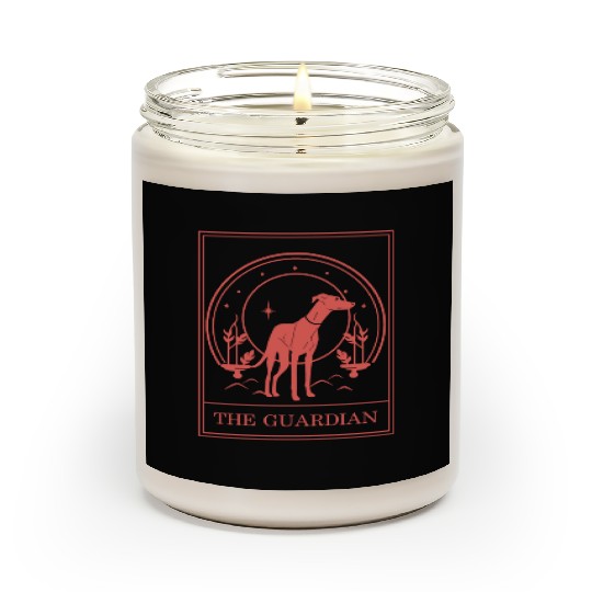 Tarot Greyhound Dog Celestial Whippet Tarot Card Scented Candles
