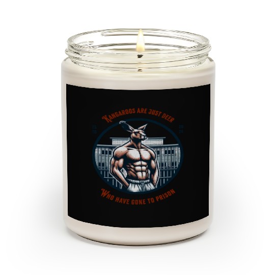 Kangaroo in prison funny Scented Candles australia design