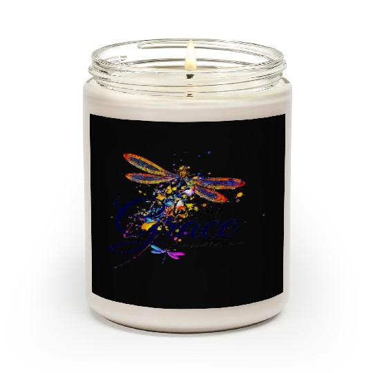 Amazing Grace Dragonfly splatter Scented Candles