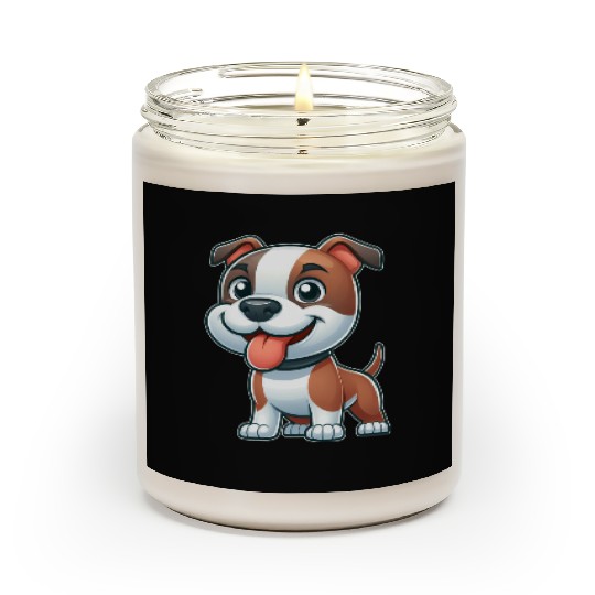 Cute dog pitbull American Staffordshire Terrier Scented Candles