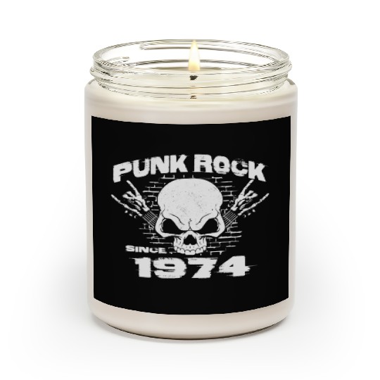 Punk Rock Since 1974 - Skull Rock Hands 50th Scented Candles