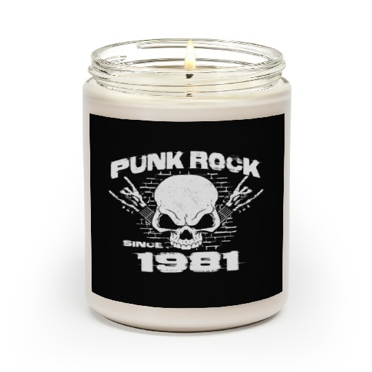 43rd Birthday - Punk Rock Since 1981 Skull Rock Scented Candles