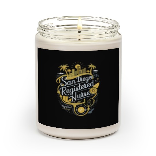 San Diego Registered Nurse Graphic Art Scented Candles