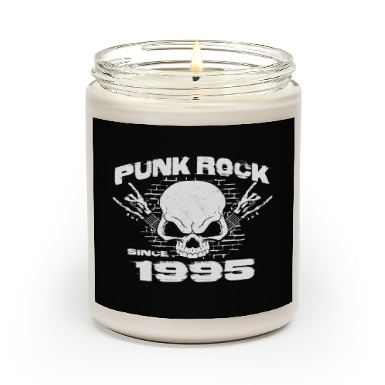 29th Birthday - Punk Rock Since 1995 Skull Rock Scented Candles