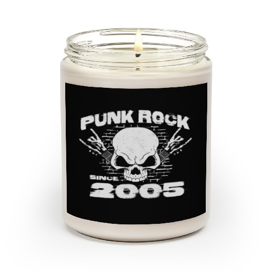 19th Birthday - Punk Rock Since 2005 Skull Rock Scented Candles