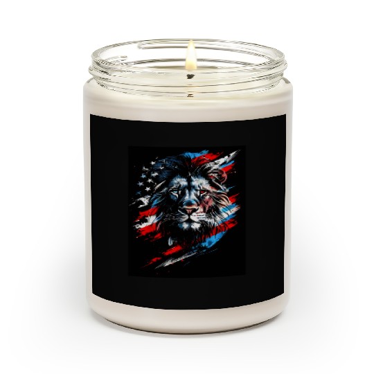 Lion American Flag Scented Candles