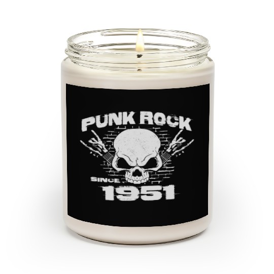 73rd Birthday - Punk Rock Since 1951 Skull Rock Scented Candles