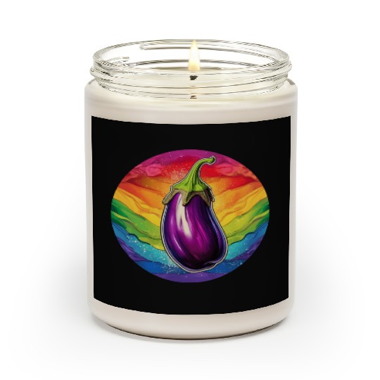 LGBTQ Eggplant Scented Candles