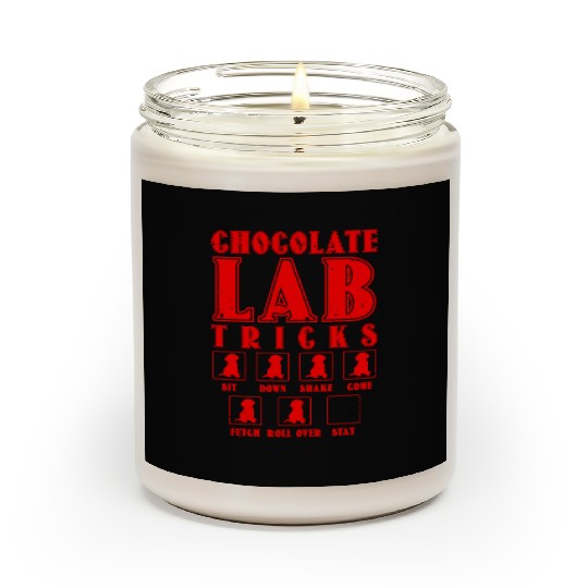 Brown Labrador CHOCOLATE LAB TRICKS Stubborn Scented Candles