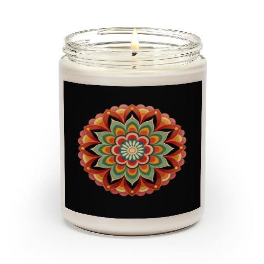 Mandala Flower Scented Candles