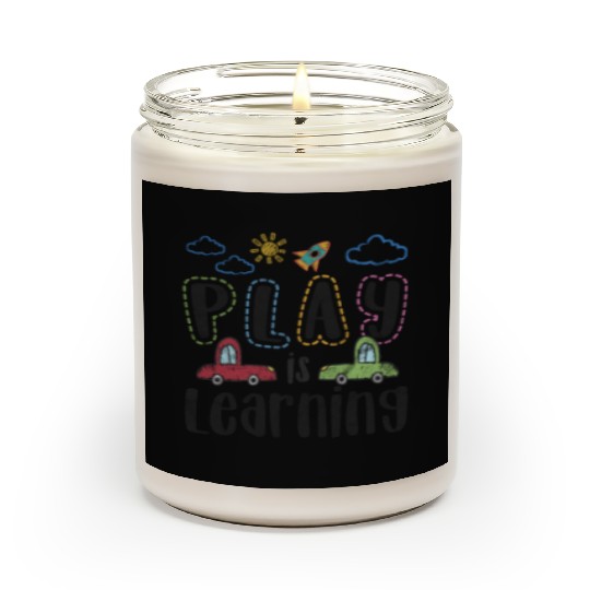 Play is learning preschool teacher for women kids Scented Candles