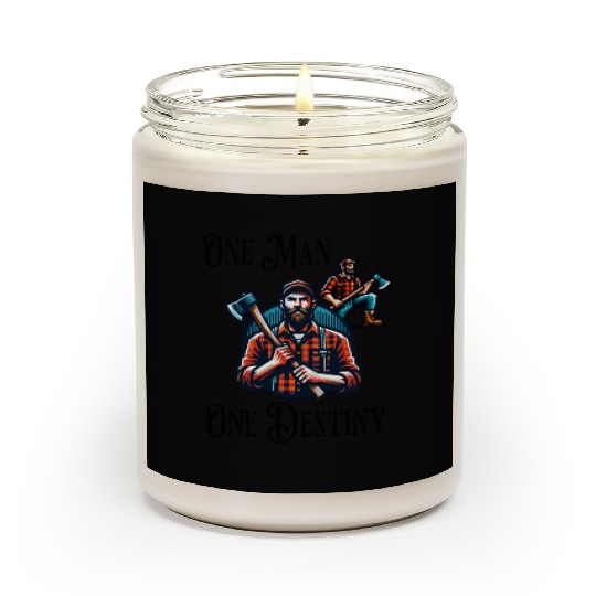 Lumberjack Destiny Funny Man Axe Scented Candles