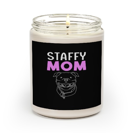 Staffordshire Bull Terrier Dog Mama Mothers Day Scented Candles