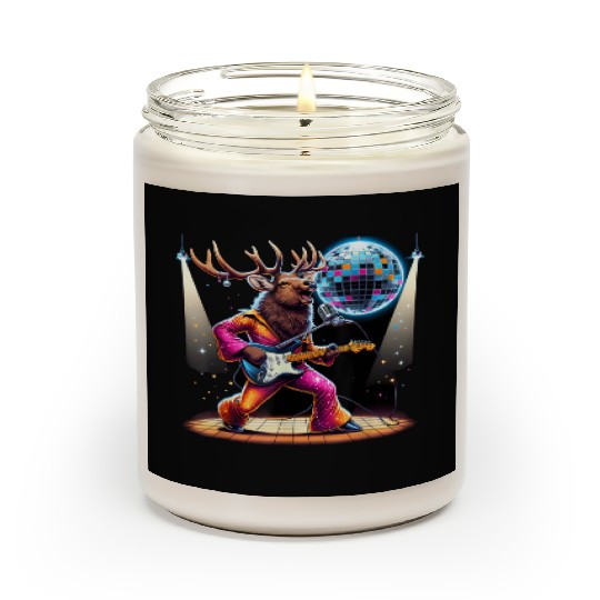 Disco Ball Guitar Elk Scented Candles