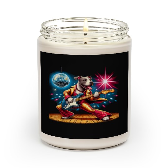 Disco Ball Guitar dog Scented Candles