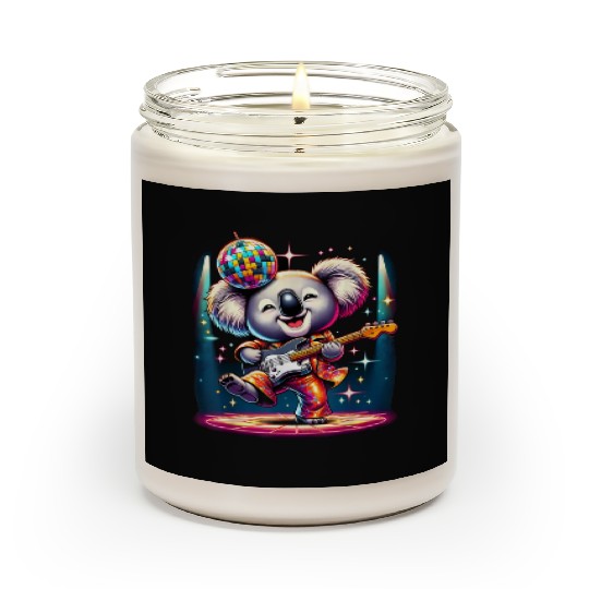 Disco Ball Guitar Koala Scented Candles