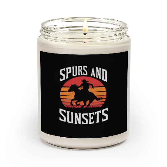 Cowboy Lifestyle Western Theme with Horses and Scented Candles