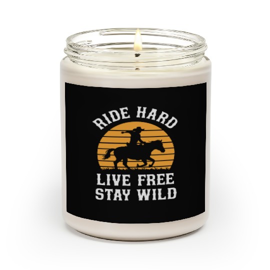 Cowboy Lifestyle Western Theme with Horses and Scented Candles