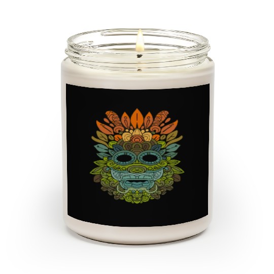 Maya God Mayan Mythology Itzamna Colorful Tribal Scented Candles